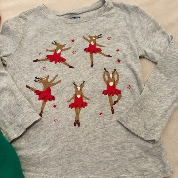 Girl’s 3t Christmas Long Sleeve Shirt Bundle - Picture 4 of 4